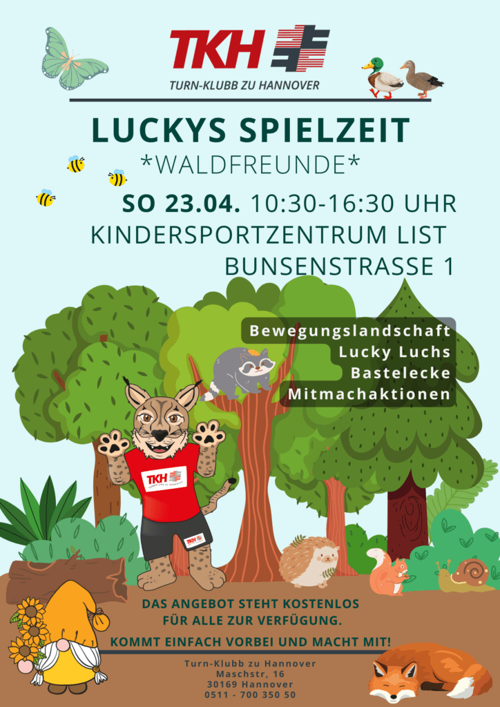 Plakat Lucky's Spielzeit Waldtiere
