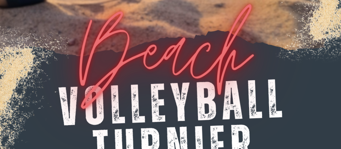 Weiß Blau Collage Dynamisch Volleyball Beach Turnier Sport Poster (Instagram-Post (45))(1)